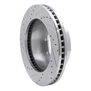 Ford F-250 Super Duty Brake Rotor (1) - Front Right - R1 Concepts - Drilled & Slotted - Silver - `05-`12